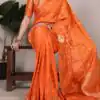 YNF 7904 Orange Color Roop Silk Zari Weaving Work Saree Casual, Wedding, Festive, Events . Expected Delivery  4-6 Working Days @1749/- only                                                                                | Sarees, Bollywood Sarees, Creative Sarees, Designer Sarees, Embroidered Sarees, Ethnic Saree, Modern Digital sarees, Party Wear Sarees