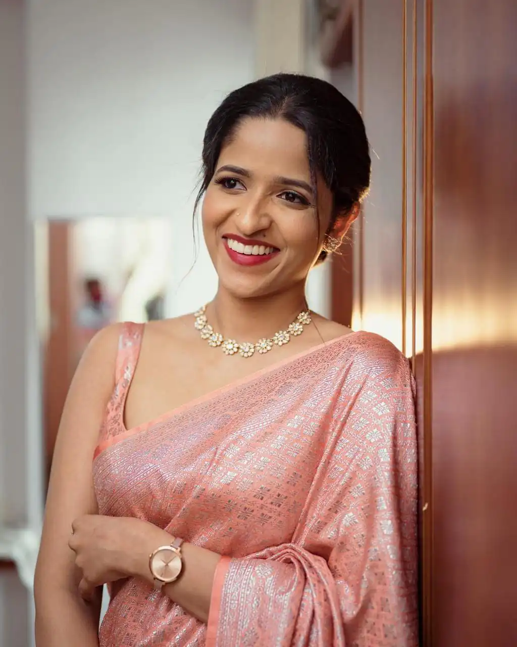 KP 4050 Peach Color Soft Lichi Silk Rich Pallu On All Over Saree Work. Grab it for ₹1399. Delivery 4-6 Working Days. Shop now. | Sarees, Bollywood Sarees, Creative Sarees, Designer Sarees, Embroidered Sarees, Ethnic Saree, Modern Digital sarees, Party Wear Sarees