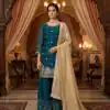KD 1549 Peacock Blue Sequence Work Organza Silk Salwar Suit with Designer Work. Affordable Price ₹2149. Delivery 4-6 Working Days. Shop now. | Jump Suits, Tops & Bottoms, Track Suits, Salwar suit, Casual Suits, Creative suits, Designer Suits, Palazzo Suits, Party Wear Suits, Patiala Suits, Straight Suits, Trendy Wear