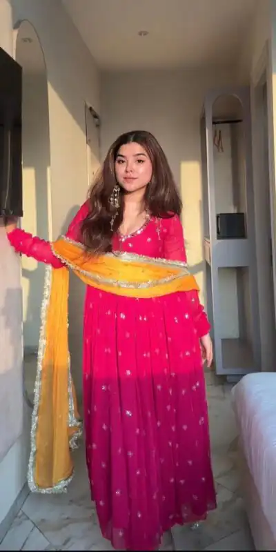 SRK 5313 Pink in Faux Georgette Embroidery Work Salwar Suit . Available at ₹2099 only. Delivery 4-6 Working Days. Shop now. | Casual Suits, Jump Suits, Salwar suit, Creative suits, Designer Suits, Palazzo Suits, Party Wear Suits, Patiala Suits, Straight Suits