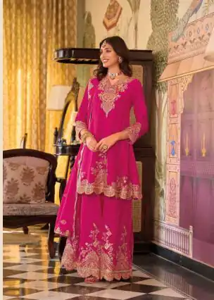 KD 1542 Pink in Color Faux Georgette Thread Embroidery Salwar Suit . Festive Deal ₹2399. Delivery 4-6 Working Days. Shop now. | Casual Suits, Jump Suits, Tops & Bottoms, Track Suits, Salwar suit, Creative suits, Designer Suits, Palazzo Suits, Party Wear Suits, Patiala Suits, Straight Suits, Trendy Wear
