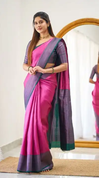 KPR 177 Pink in Soft Lichi Silk Jacquard Work Designer Work Saree . Now at just ₹1449. Delivery 4-6 Working Days. Shop now. | Sarees, Bollywood Sarees, Creative Sarees, Designer Sarees, Embroidered Sarees, Ethnic Saree, Modern Digital sarees, Party Wear Sarees