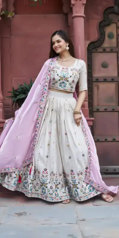 Ram 144 Pink in Pure Tissue silk Embroidery Work Lehenga Choli . Available at ₹3349 only. Delivery 4-6 Working Days. Shop now. | Lehenga, Bollywood Lehenga, Creative Lehenga, Designer Lehenga, Embroidered Lehenga, Party Wear Lehenga