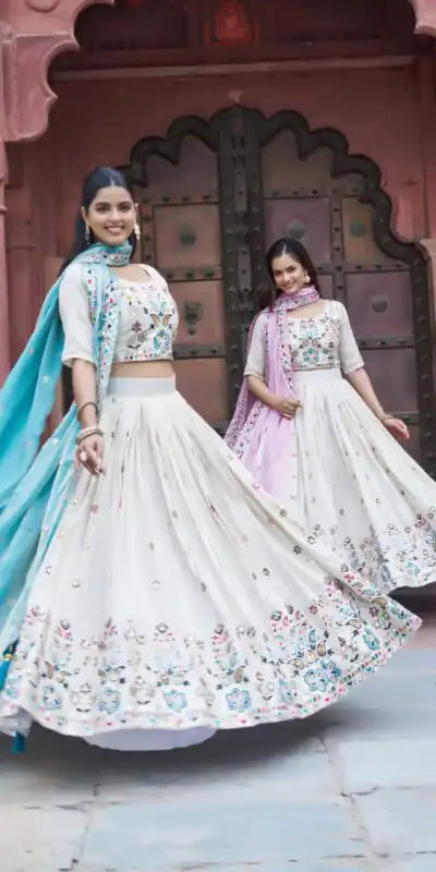 Ram 144 Pink in Pure Tissue silk Embroidery Work Lehenga Choli . Available at ₹3349 only. Delivery 4-6 Working Days. Shop now. | Lehenga, Bollywood Lehenga, Creative Lehenga, Designer Lehenga, Embroidered Lehenga, Party Wear Lehenga