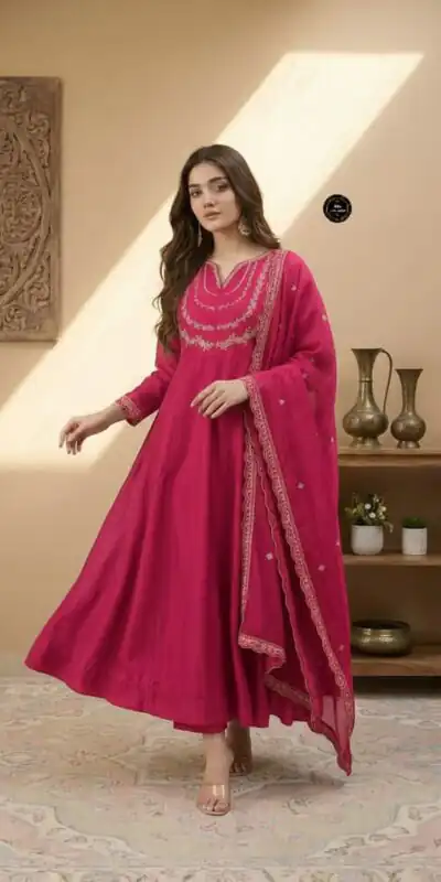 MF 912 Pink Color Vichitra Silk Gown with Sequence Work Designer Work. Get it for ₹1799. Delivery 4-6 Working Days. Shop now. | Gowns, Bollywood Gowns, Creative Gowns, Designer Gowns, Embroidered Gowns, Party Wear Gowns