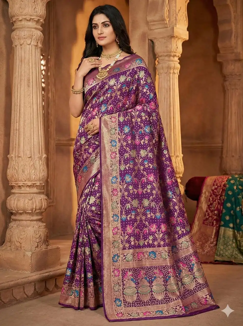 MS 546 Purple in Color Banarasi Silk Zari Work All Over Saree . Available at ₹1649 only. Delivery 4-6 Working Days. Shop now. | Sarees, Bollywood Sarees, Creative Sarees, Designer Sarees, Embroidered Sarees, Ethnic Saree, Modern Digital sarees, Party Wear Sarees
