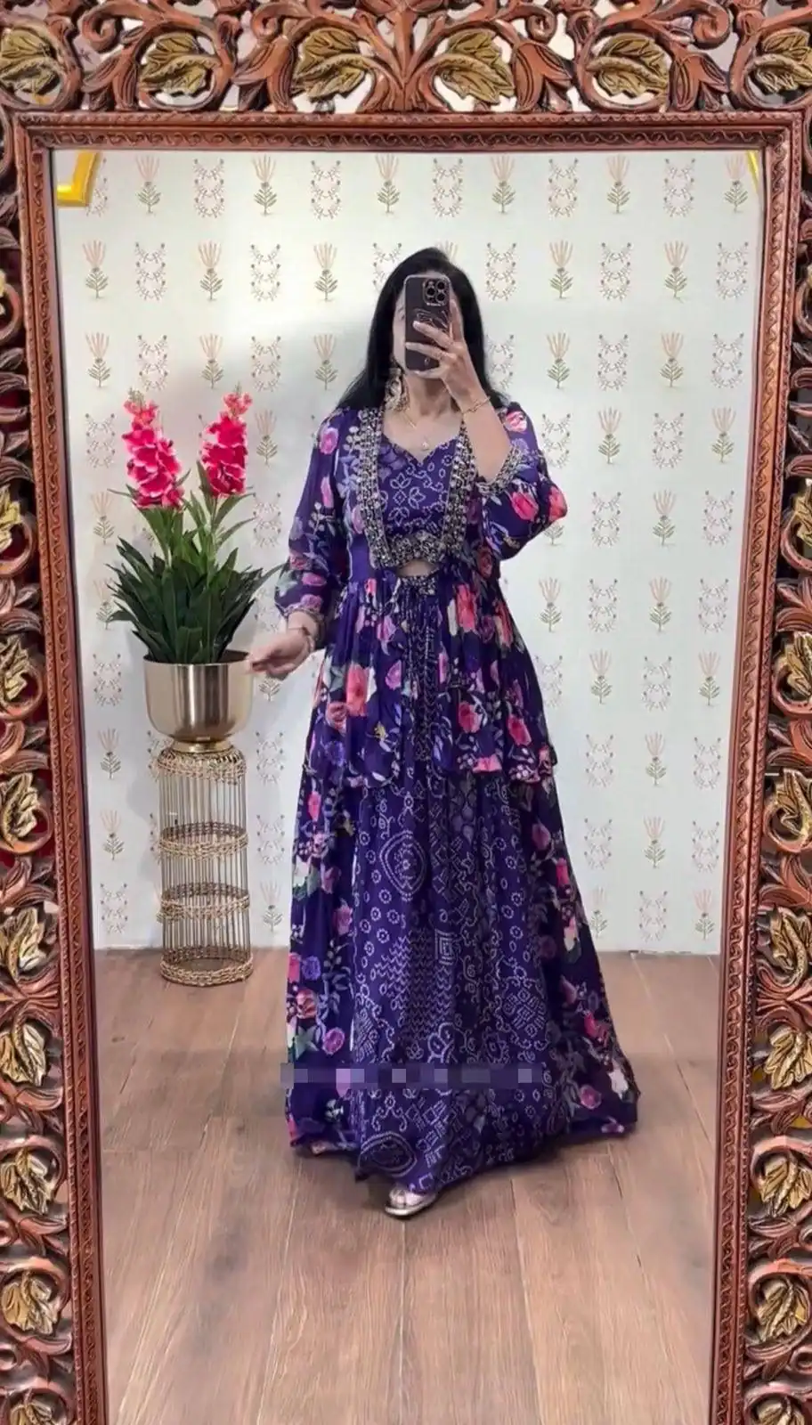 PC 534 Purple Chinon Lehenga Choli with Thread Embroidery & Embroidery Work. Festive Deal ₹2449. Delivery 4-6 Working Days. Shop now. | Lehenga, Bollywood Lehenga, Creative Lehenga, Designer Lehenga, Embroidered Lehenga, Party Wear Lehenga
