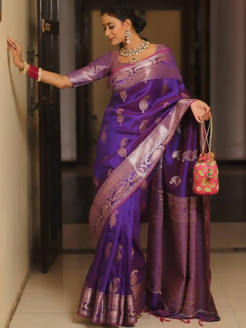 KPR 276 Purple in Soft Lichi Silk Lace Border & Lace Work Saree . Available at ₹1499 only. Delivery 4-6 Working Days. Shop now. | Sarees, Bollywood Sarees, Creative Sarees, Designer Sarees, Embroidered Sarees, Ethnic Saree, Modern Digital sarees, Party Wear Sarees