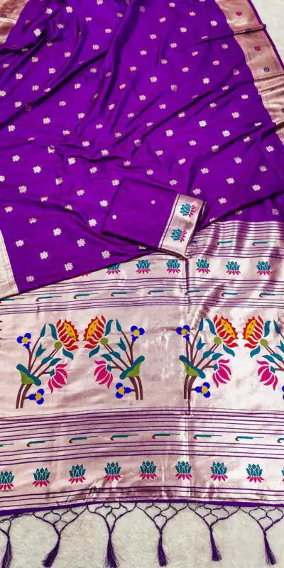 MB 2 Purple Paithani Silk Saree with Lace Work & Zari Work. Introductory Price ₹2049. Delivery 4-6 Working Days. Shop now. | Sarees, Bollywood Sarees, Creative Sarees, Designer Sarees, Embroidered Sarees, Ethnic Saree, Modern Digital sarees, Party Wear Sarees