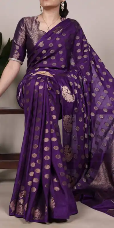YNF 7904 Purple Color Roop Silk Zari Weaving Work Saree Casual, Wedding, Festive, Events . Expected Delivery  4-6 Working Days @1749/- only                                                                                | Sarees, Bollywood Sarees, Creative Sarees, Designer Sarees, Embroidered Sarees, Ethnic Saree, Modern Digital sarees, Party Wear Sarees