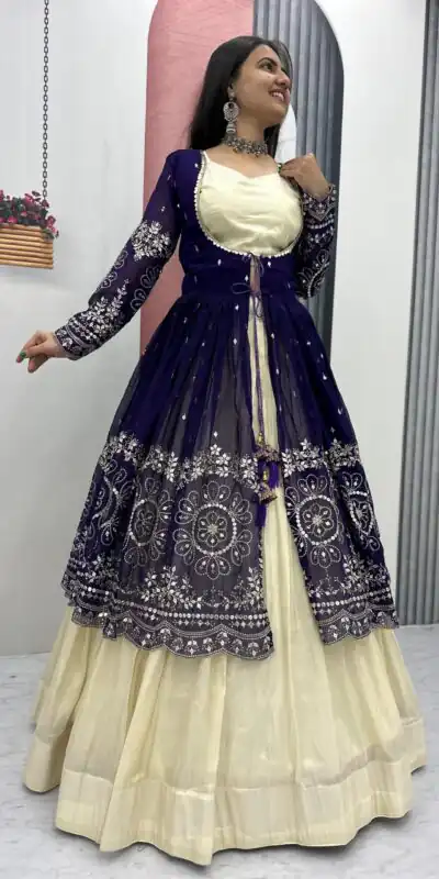PC 556 Purple Color Simar Cosmos Lehenga Choli with Designer Work. Special Price ₹3049. Delivery 4-6 Working Days. Shop now. | Lehenga, Bollywood Lehenga, Creative Lehenga, Designer Lehenga, Embroidered Lehenga, Party Wear Lehenga