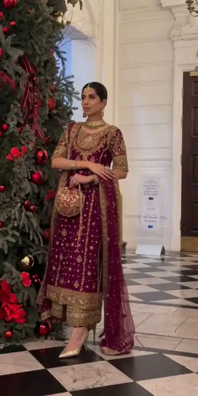 SRK 5231 Red Color Pure Chinnon Silk With Embroidery Sequence Work Salwar Suit Casual, Wedding, Party, Festive, Events Etc.4-6 Working Days@ 2699/-only | Casual Suits, Jump Suits, Salwar suit, Creative suits, Designer Suits, Palazzo Suits, Party Wear Suits, Patiala Suits, Straight Suits