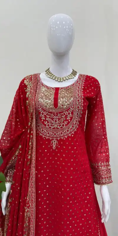 RTC 5899 Red Color Faux Georgette Salwar Suit with Lace Work. Exclusive Offer ₹2599. Delivery 4-6 Working Days. Shop now. | Casual Suits, Jump Suits, Tops & Bottoms, Track Suits, Salwar suit, Creative suits, Designer Suits, Palazzo Suits, Party Wear Suits, Patiala Suits, Straight Suits, Trendy Wear