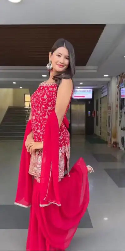RTC 5855 Red in Color Faux Georgette Lace Work Salwar Suit . Wedding, Party, Festive Grab it for ₹1799. Delivery 4-6 Working Days. Shop now. | Casual Suits, Jump Suits, Tops & Bottoms, Track Suits, Salwar suit, Creative suits, Designer Suits, Palazzo Suits, Party Wear Suits, Patiala Suits, Straight Suits, Trendy Wear