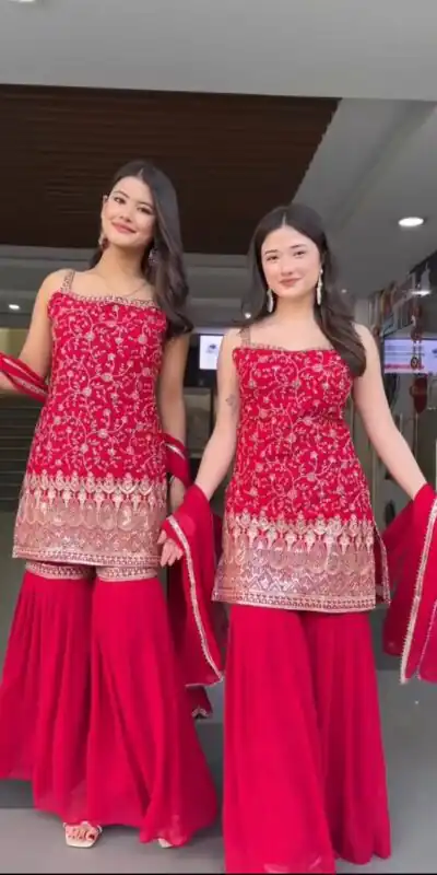 RTC 5855 Red in Color Faux Georgette Lace Work Salwar Suit . Wedding, Party, Festive Grab it for ₹1799. Delivery 4-6 Working Days. Shop now. | Casual Suits, Jump Suits, Tops & Bottoms, Track Suits, Salwar suit, Creative suits, Designer Suits, Palazzo Suits, Party Wear Suits, Patiala Suits, Straight Suits, Trendy Wear