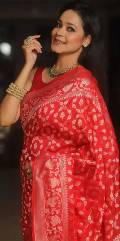 KPR 277 Red in Soft Lichi Silk Lace Border & Lace Work Saree . Available at ₹1299 only. Delivery 4-6 Working Days. Shop now. | Sarees, Bollywood Sarees, Creative Sarees, Designer Sarees, Embroidered Sarees, Ethnic Saree, Modern Digital sarees, Party Wear Sarees