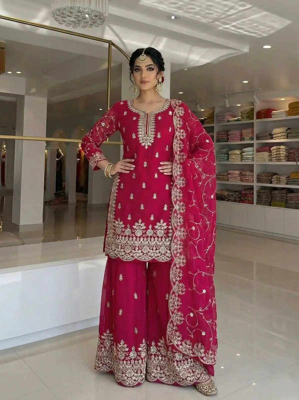 SRK 5319 Red in Organza Silk Embroidery Work & Lace Work Salwar Suit . Now at just ₹2549. Delivery 4-6 Working Days. Shop now. | Jump Suits, Tops & Bottoms, Track Suits, Salwar suit, Casual Suits, Creative suits, Designer Suits, Palazzo Suits, Party Wear Suits, Patiala Suits, Straight Suits, Trendy Wear