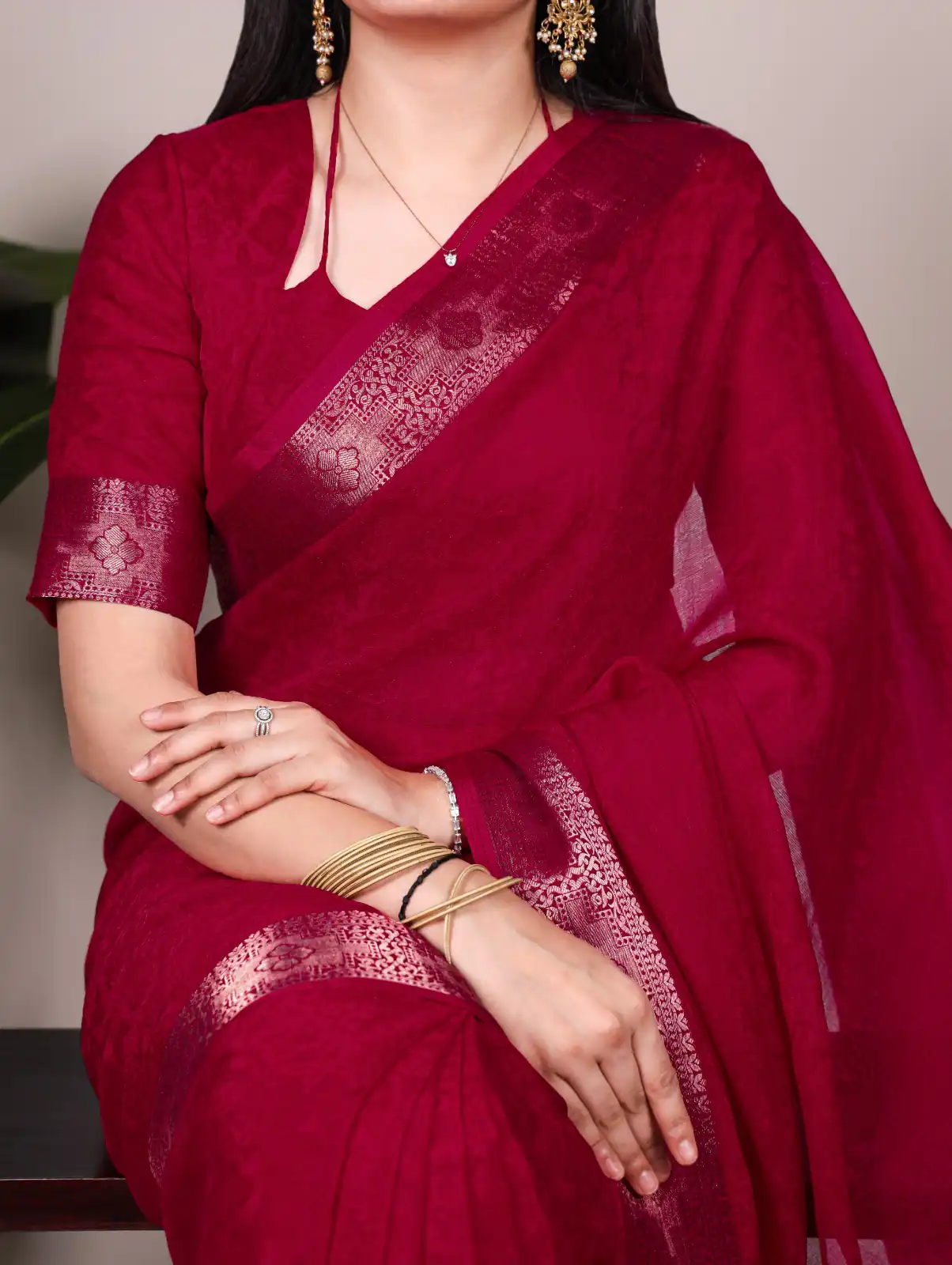 YNF 7911 Red Poly Shimmer Saree Perfect for Wedding, Party, Ganesh Chaturthi, Bridal Wear, Temple Visit –. Available at ₹1499 only. Delivery 4-6 Workin | Sarees, Bollywood Sarees, Creative Sarees, Designer Sarees, Embroidered Sarees, Ethnic Saree, Modern Digital sarees, Party Wear Sarees