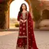 AD 219 Red in Pure Organza Silk Embroidery Work & Cut Work Salwar Suit . Exclusive Offer ₹2499. Delivery 4-6 Working Days. Shop now. | Jump Suits, Tops & Bottoms, Track Suits, Salwar suit, Casual Suits, Creative suits, Designer Suits, Palazzo Suits, Party Wear Suits, Patiala Suits, Straight Suits, Trendy Wear