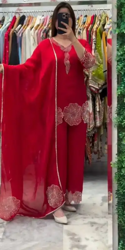 LG 2048 Red in Rangoli Bead Work Salwar Suit . Wedding, Party, Festive, Events, Best Price ₹2049. Delivery 4-6 Working Days. Shop now. | Casual Suits, Jump Suits, Tops & Bottoms, Track Suits, Salwar suit, Creative suits, Designer Suits, Palazzo Suits, Party Wear Suits, Patiala Suits, Straight Suits, Trendy Wear