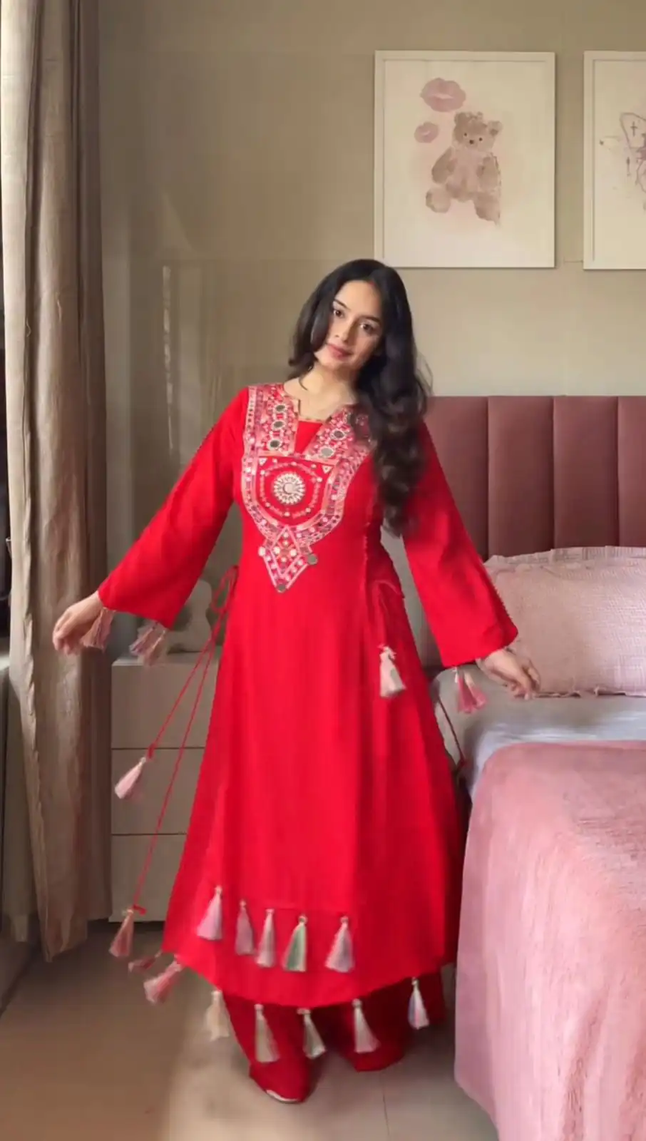 KD 1516 Red Red Rayon Thread With Real Mirror Work Salwar Suit. Wedding, Party, Festive, Events, Best Price ₹1999. Delivery 4-6 Working Days. Shop now. | Casual Suits, Jump Suits, Tops & Bottoms, Track Suits, Salwar suit, Creative suits, Designer Suits, Palazzo Suits, Party Wear Suits, Patiala Suits, Straight Suits, Trendy Wear