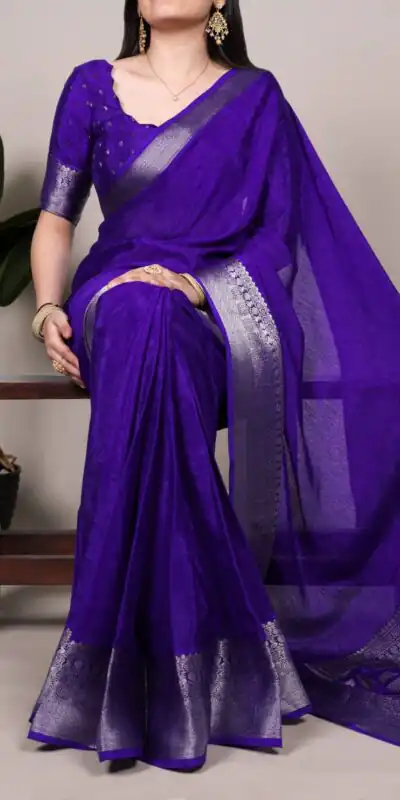 YNF 7916 Royal Blue Chinon Saree with Zari Work. Wedding, Party, Festive, Events Festive Deal ₹1699. Delivery 4-6 Working Days. Shop now. | Sarees, Bollywood Sarees, Creative Sarees, Designer Sarees, Embroidered Sarees, Ethnic Saree, Modern Digital sarees, Party Wear Sarees