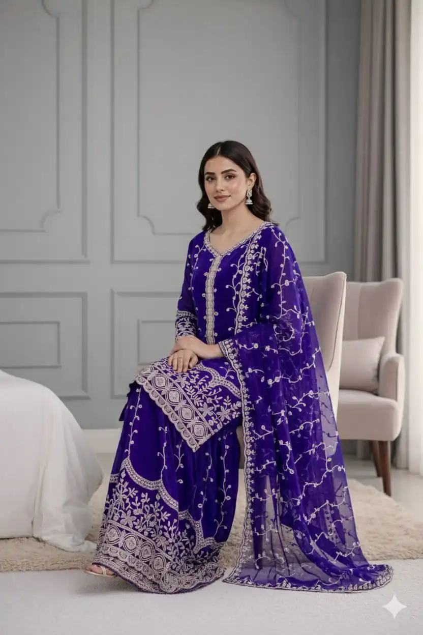 SSR 533 Royal Blue Color Fendy Silk Salwar Suit with Embroidery Work. Affordable Price ₹2149. Delivery 4-6 Working Days. Shop now. | Jump Suits, Salwar suit, Casual Suits, Creative suits, Designer Suits, Palazzo Suits, Party Wear Suits, Patiala Suits, Straight Suits