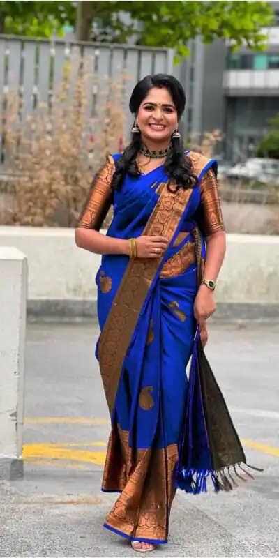 KPR 145 Royal Blue Soft Lichi Silk Jacquard Work All Over Saree for Wedding, Party, Family Gatherings,, Pongal Introductory Price ₹1299. Delivery 4-6 Worki | Sarees, Bollywood Sarees, Creative Sarees, Designer Sarees, Embroidered Sarees, Ethnic Saree, Modern Digital sarees, Party Wear Sarees