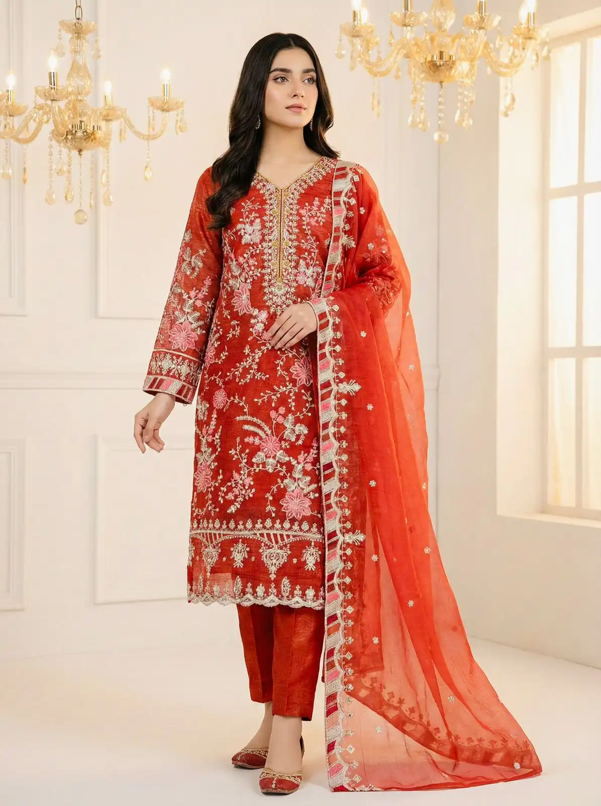 SRK 5321 Rust Crunchy Silk Salwar Suit Perfect for Wedding, Party, Eid, Sangeet, Cultural Events – . Exclusive Offer ₹2499. Delivery 4-6 Working Days. | Jump Suits, Salwar suit, Casual Suits, Creative suits, Designer Suits, Palazzo Suits, Party Wear Suits, Patiala Suits, Straight Suits