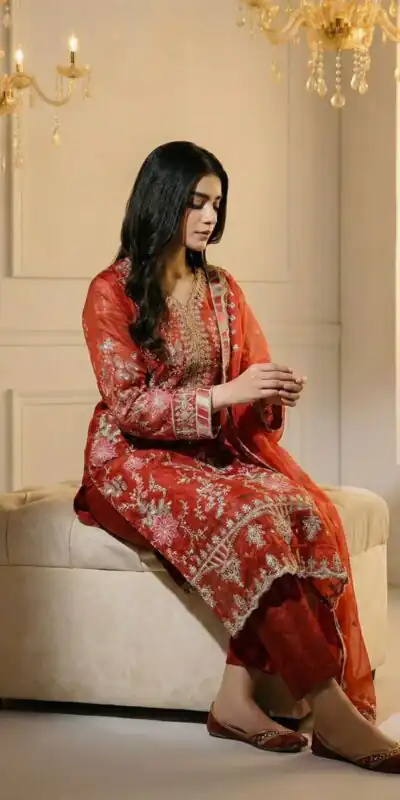 SRK 5321 Rust Crunchy Silk Salwar Suit Perfect for Wedding, Party, Eid, Sangeet, Cultural Events – . Exclusive Offer ₹2499. Delivery 4-6 Working Days. | Jump Suits, Salwar suit, Casual Suits, Creative suits, Designer Suits, Palazzo Suits, Party Wear Suits, Patiala Suits, Straight Suits