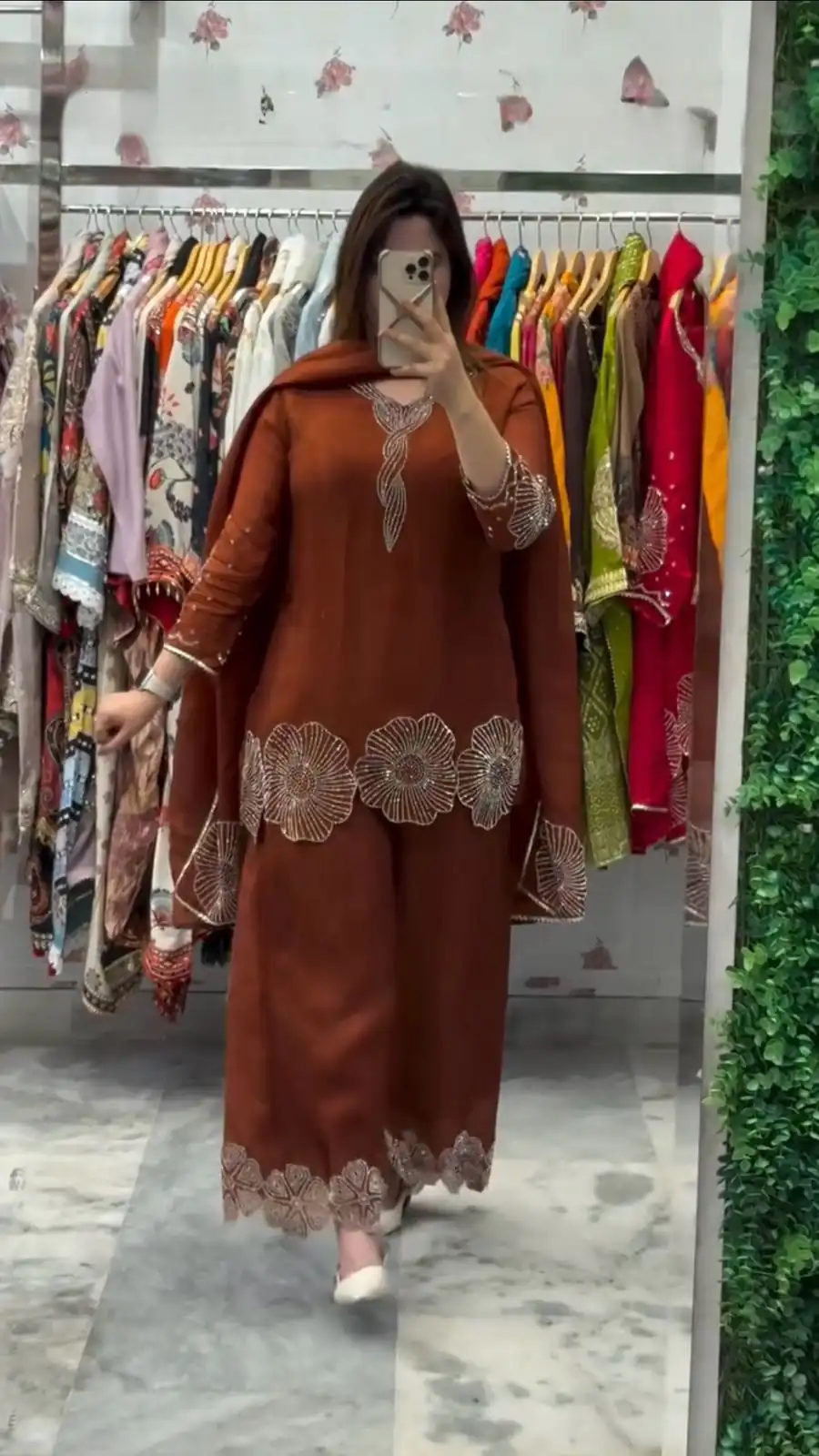 LG 2048 Rust in Rangoli Bead Work Salwar Suit . Wedding, Party, Festive, Events, Best Price ₹2049. Delivery 4-6 Working Days. Shop now. | Casual Suits, Jump Suits, Tops & Bottoms, Track Suits, Salwar suit, Creative suits, Designer Suits, Palazzo Suits, Party Wear Suits, Patiala Suits, Straight Suits, Trendy Wear