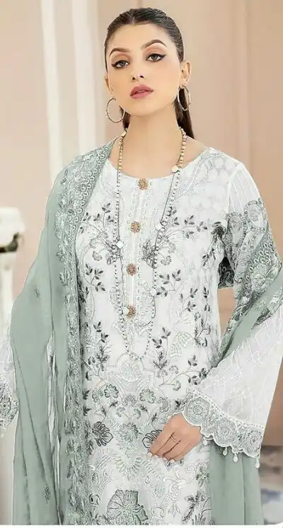 DS SF 123 Sea Green Georgette Salwar Suit Perfect for Wedding, Party, Family Gatherings, Lohri, Mehendi – . Now at just ₹1949. Delivery 4-6 Working Days. | Casual Suits, Jump Suits, Tops & Bottoms, Track Suits, Salwar suit, Creative suits, Designer Suits, Palazzo Suits, Party Wear Suits, Patiala Suits, Straight Suits, Trendy Wear