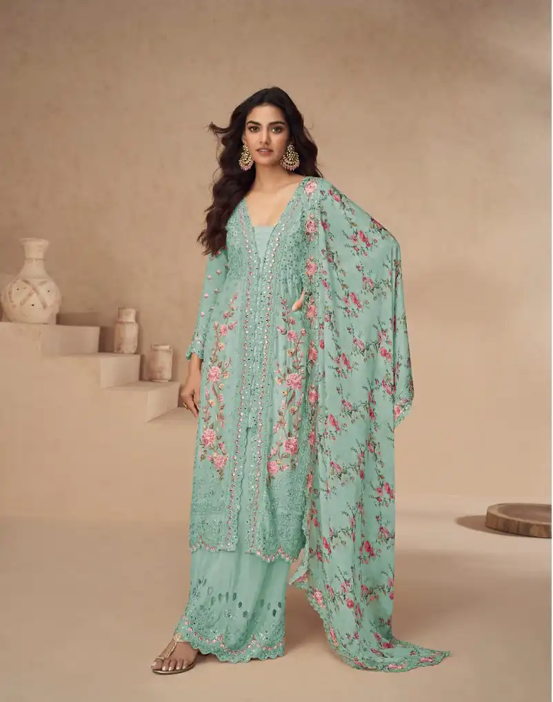 FC 10154 Sea Green Color Vichitra Salwar Suit with Embroidery Work. Special Price ₹3349. Delivery 4-6 Working Days. Shop now. | Casual Suits, Jump Suits, Tops & Bottoms, Track Suits, Salwar suit, Creative suits, Designer Suits, Palazzo Suits, Party Wear Suits, Patiala Suits, Straight Suits, Trendy Wear