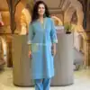 MF 899 Sky Blue in Color Cambric Cotton Embroidery Work & Lace Work Kurti . Best Price ₹1449. Delivery 4-6 Working Days. Shop now. | Kurti, Bollywood Kurti, Creative Kurtis, Designer Kurti, Party Wear Kurti, Selfie Kurti