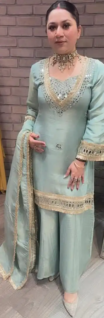 LG 2015 Sky Blue Cosmos Salwar Suit Perfect for Wedding, Party, Karwa Chauth, Eid, Holi – . Exclusive Offer ₹2099. Delivery 4-6 Working Days. Shop now. | Jump Suits, Salwar suit, Casual Suits, Creative suits, Designer Suits, Palazzo Suits, Party Wear Suits, Patiala Suits, Straight Suits