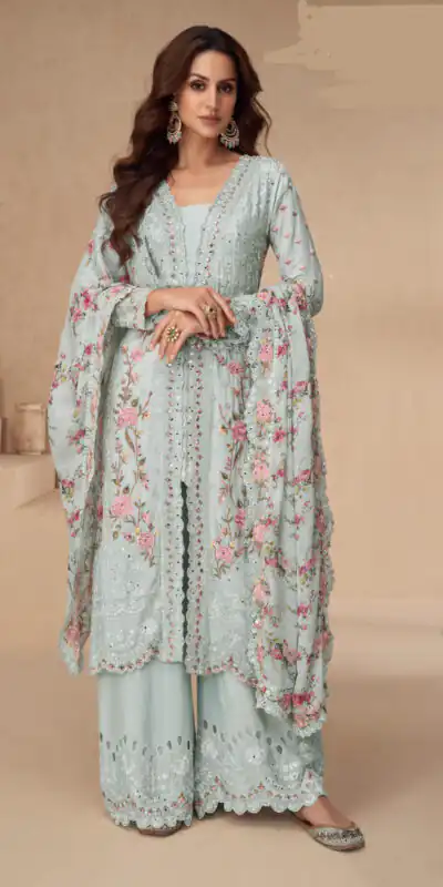 FC 10154 Sky Blue Color Vichitra Salwar Suit with Embroidery Work. Special Price ₹3349. Delivery 4-6 Working Days. Shop now. | Casual Suits, Jump Suits, Tops & Bottoms, Track Suits, Salwar suit, Creative suits, Designer Suits, Palazzo Suits, Party Wear Suits, Patiala Suits, Straight Suits, Trendy Wear