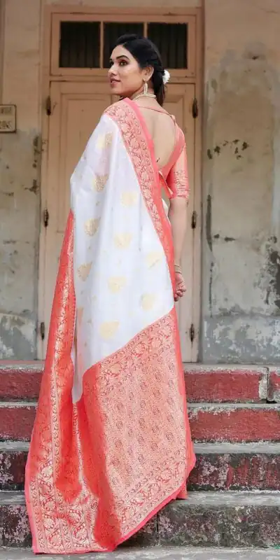 KPR 126 White in Red Soft Lichi Silk Designer Work Saree . Wedding, Party, Festive, Events, Affordable Price ₹1499. Delivery 4-6 Working Days. Shop now. | Sarees, Bollywood Sarees, Creative Sarees, Designer Sarees, Embroidered Sarees, Ethnic Saree, Modern Digital sarees, Party Wear Sarees