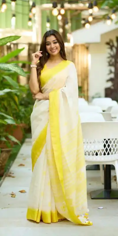 KPR 251 White Soft Lilan Slab Saree Perfect for Wedding, Party, Temple Visit, Sangeet, Pooja – . Festive Deal ₹1349. Delivery 4-6 Working Days. Shop now. | Sarees, Bollywood Sarees, Creative Sarees, Designer Sarees, Embroidered Sarees, Ethnic Saree, Modern Digital sarees, Party Wear Sarees