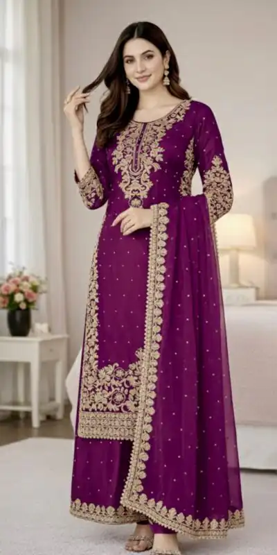 SSR 535 Wine Color in Organza Silk Embroidery Work Salwar Suit . Available at ₹2399 only. Delivery 4-6 Working Days. Shop now. | Jump Suits, Tops & Bottoms, Track Suits, Salwar suit, Casual Suits, Creative suits, Designer Suits, Palazzo Suits, Party Wear Suits, Patiala Suits, Straight Suits, Trendy Wear