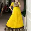 YNF 5012 Yellow Mass Mello Gown with Zari Work. Available at ₹1799 only. Wedding, Party, Festive, Events Delivery 4-6 Working Days. Shop now. | Gowns, Bollywood Gowns, Creative Gowns, Designer Gowns, Embroidered Gowns, Party Wear Gowns