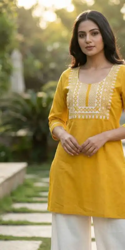 INLI Charmi vol 3 Yellow Rayon Thread Work Kurti . Wedding, Party, Festive, Events Affordable Price ₹1349. Delivery 4-6 Working Days. Shop now. | Kurti, Bollywood Kurti, Creative Kurtis, Designer Kurti, Party Wear Kurti, Selfie Kurti