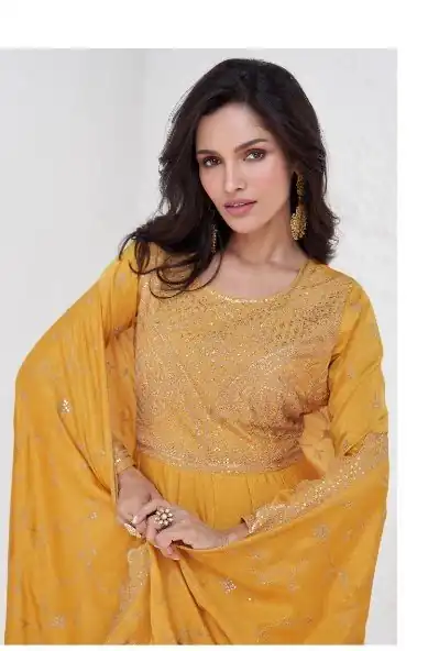 FC Saroj 9943 Yellow Vichitra Salwar Suit with Embroidery Work & Lace Work. Special Price ₹3049. Delivery 4-6 Working Days. Shop now. | Casual Suits, Jump Suits, Tops & Bottoms, Track Suits, Salwar suit, Creative suits, Designer Suits, Palazzo Suits, Party Wear Suits, Patiala Suits, Straight Suits, Trendy Wear