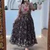PC 540 Black Color Cota checks Gown with Kalamkari Print. Wedding, Party, Festive Introductory Price ₹1849. Delivery 4-6 Working Days. Shop now. | Gowns, Bollywood Gowns, Creative Gowns, Designer Gowns, Embroidered Gowns, Party Wear Gowns