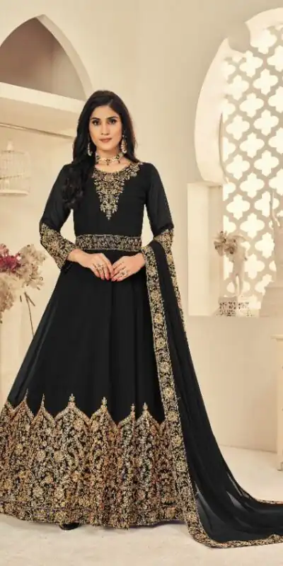 DS 1121 Black Georgette Salwar Suit with Stone Work. Get it for ₹1999. Wedding, Party, Festive, Events, Delivery 4-6 Working Days. Shop now. | Jump Suits, Tops & Bottoms, Track Suits, Salwar suit, Casual Suits, Creative suits, Designer Suits, Palazzo Suits, Party Wear Suits, Patiala Suits, Straight Suits, Trendy Wear