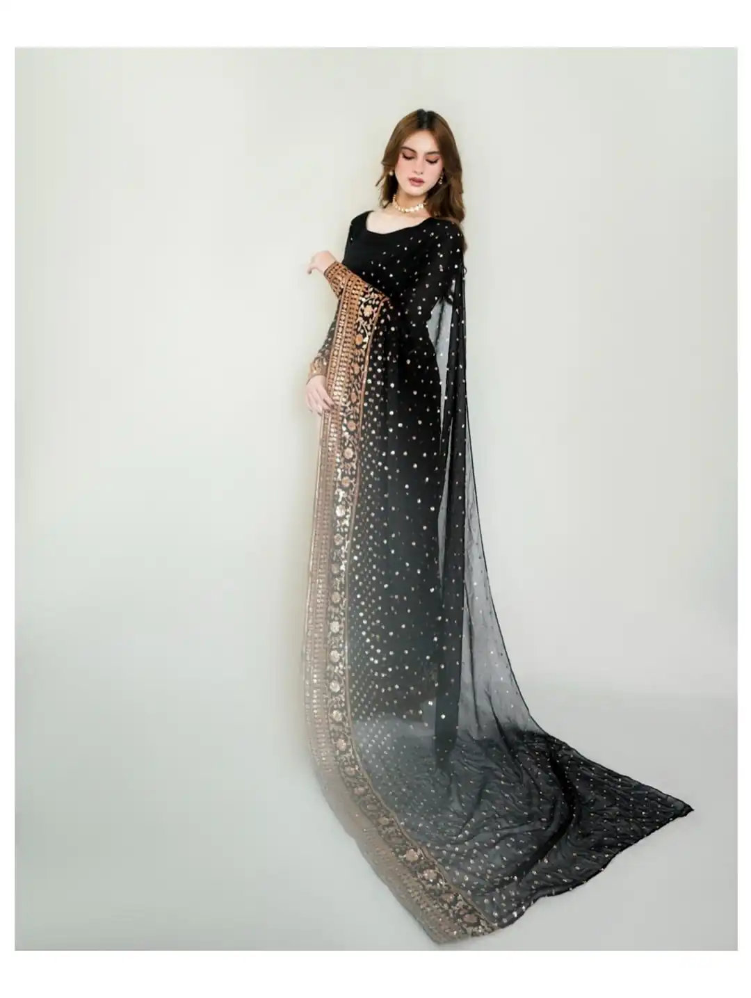 NC 5545 Black in Color Georgette. Embroidery Work & Sequins Work Saree Best Price ₹2149. Delivery 4-6 Working Days. Shop now. | Sarees, Bollywood Sarees, Creative Sarees, Designer Sarees, Embroidered Sarees, Ethnic Saree, Modern Digital sarees, Party Wear Sarees