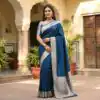 MB 3322 Blue in Color Banarasi Silk Zari Work & Lace Work Saree . Now at just ₹1899. Delivery 4-6 Working Days. Shop now. | Sarees, Bollywood Sarees, Creative Sarees, Designer Sarees, Embroidered Sarees, Ethnic Saree, Modern Digital sarees, Party Wear Sarees
