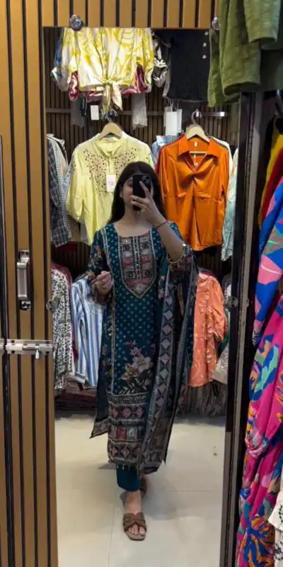 BE 439 Blue Printed Chinon Salwar Suit with Lace Work & Mirror Work. Affordable Price ₹1799. Delivery 4-6 Working Days. Shop now. | Jump Suits, Salwar suit, Casual Suits, Creative suits, Designer Suits, Palazzo Suits, Party Wear Suits, Patiala Suits, Straight Suits