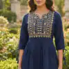 INLI Charmi vol 5 Blue Rayon Thread Work Kurti . Wedding, Party, Festive, Events Affordable Price ₹1349. Delivery 4-6 Working Days. Shop now. | Kurti, Bollywood Kurti, Creative Kurtis, Designer Kurti, Party Wear Kurti, Selfie Kurti