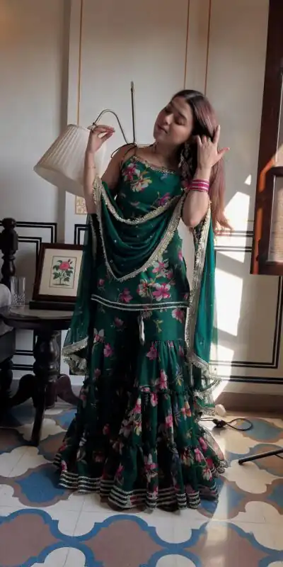 KD 1562 Green Faux Georgette Salwar Suit Perfect for Wedding, Party, Ethnic Day, Traditional Day, Family Gatherings – . Exclusive Offer ₹2099. Deliver | Jump Suits, Salwar suit, Casual Suits, Creative suits, Designer Suits, Palazzo Suits, Party Wear Suits, Patiala Suits, Straight Suits