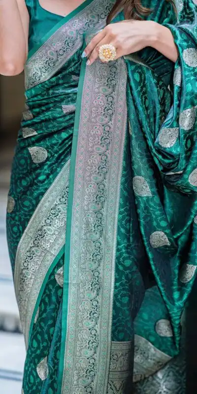 KPR 252 Green in Soft Lichi Silk Lace Work & Lace Border Saree. Affordable Price ₹1449. Delivery 4-6 Working Days. Shop now. | Sarees, Bollywood Sarees, Creative Sarees, Designer Sarees, Embroidered Sarees, Ethnic Saree, Modern Digital sarees, Party Wear Sarees